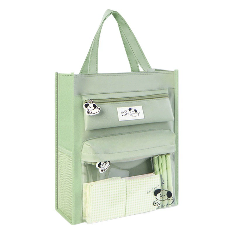 Учащиеся начальной и средней школы с высоким цветом цвета, сумка для обучения водонепроницаемая сумка для документов для детей, сумка для уроков мультфильм прозрачная художественная сумка