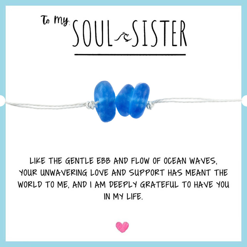 Glass Gravel Woven Bracelet for Women, Sister Gift, Handmade Beaded Gravel Bracelet, Creative Sea Glass Bracelet