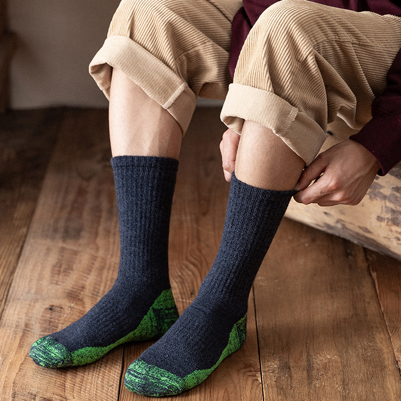 Winter men's wool sports socks thick wool socks thick terry socks men's mid tube socks super thick wool socks_voghion.com