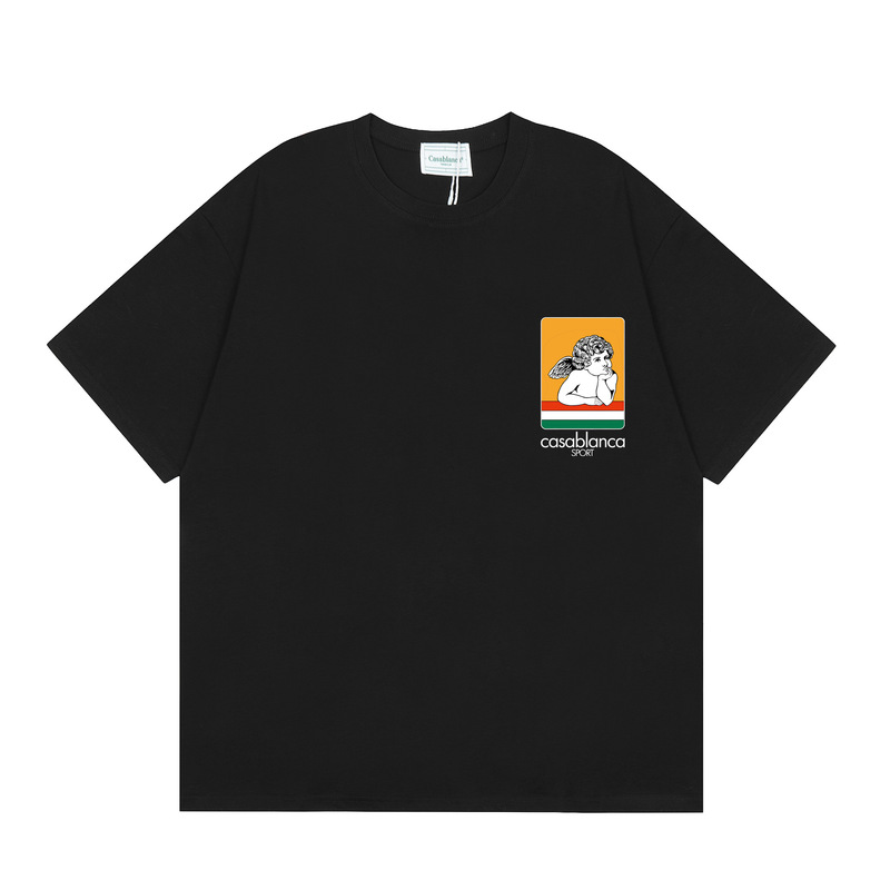 クロスボーダーカサブランカ夏新作カサドリームゲートプリント男女兼用ルーズ半袖Tシャツ純綿|undefined