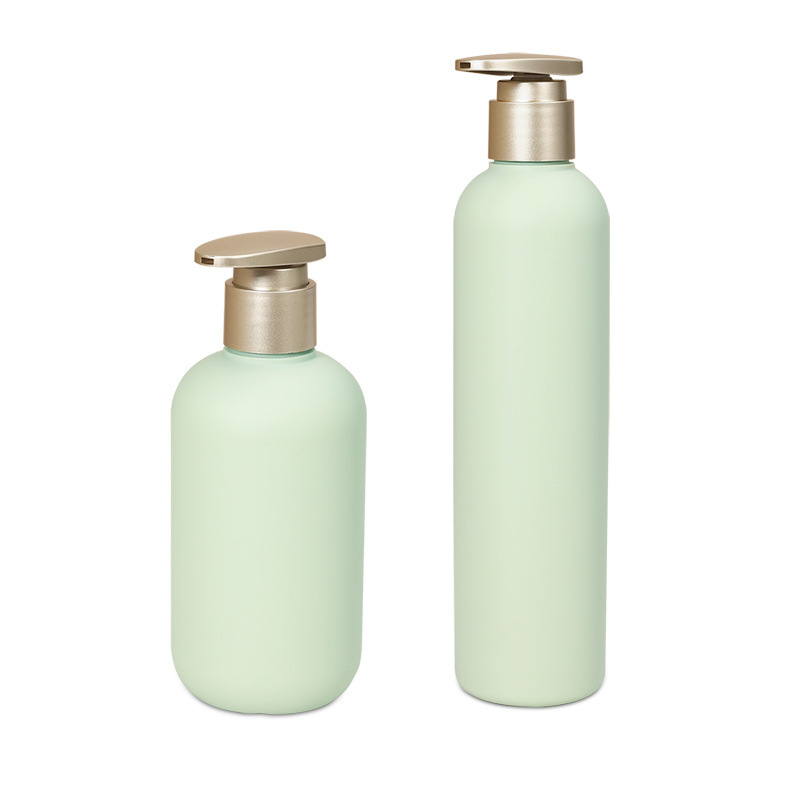Lining PE peluche aguacate verde botella de embalaje de loción de baño botella de bomba de aire de viaje botella de protección de lavado