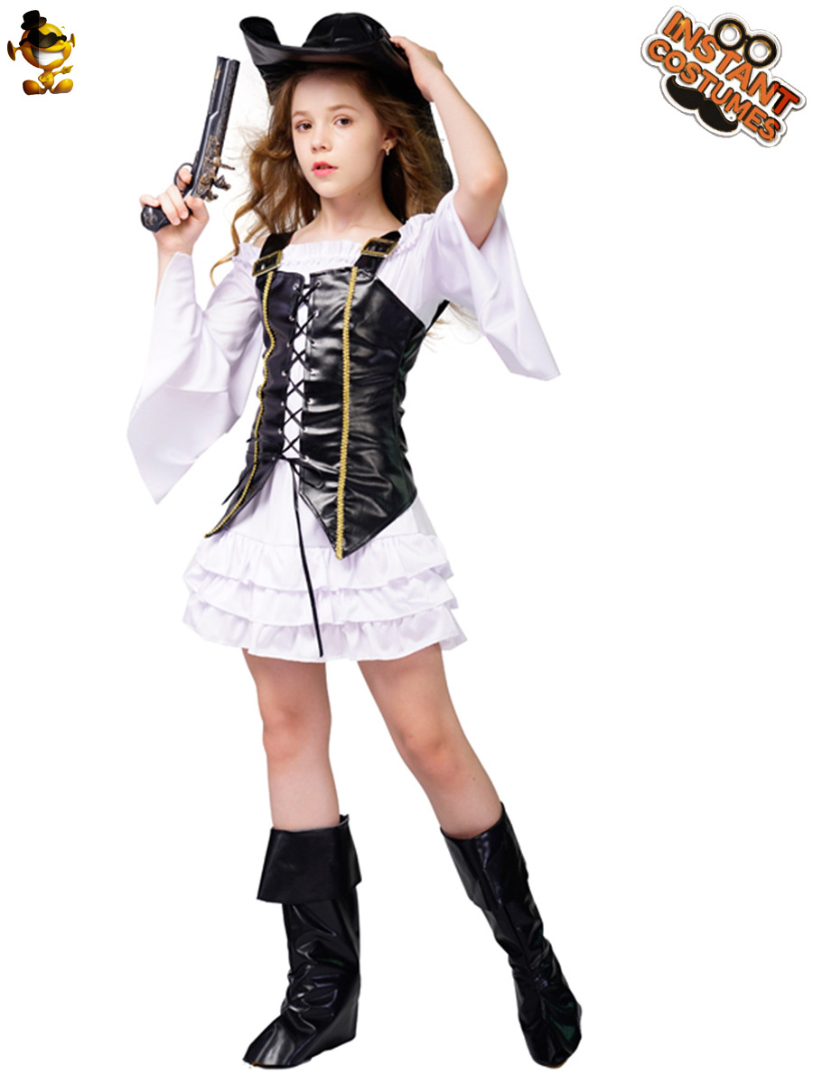 Disfraz de pirata para niña de Halloween, disfraz de cosplay para fiesta, disfraz para actuación en escenario, fabricante, suministro directo transfronterizo