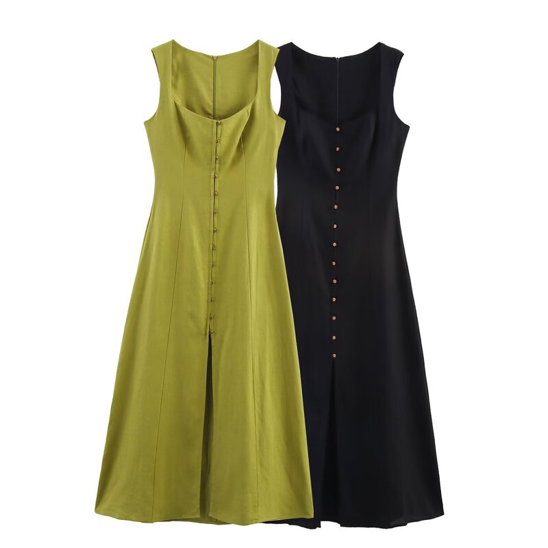 Bsk&Traf Women's Clothing 2025 Summer New Style Slim-Fitting Midi Dress 6962030 Bsk&Traf Women's Clothing 2025 Summer New Style Slim-Fitting Midi Dress 6962030