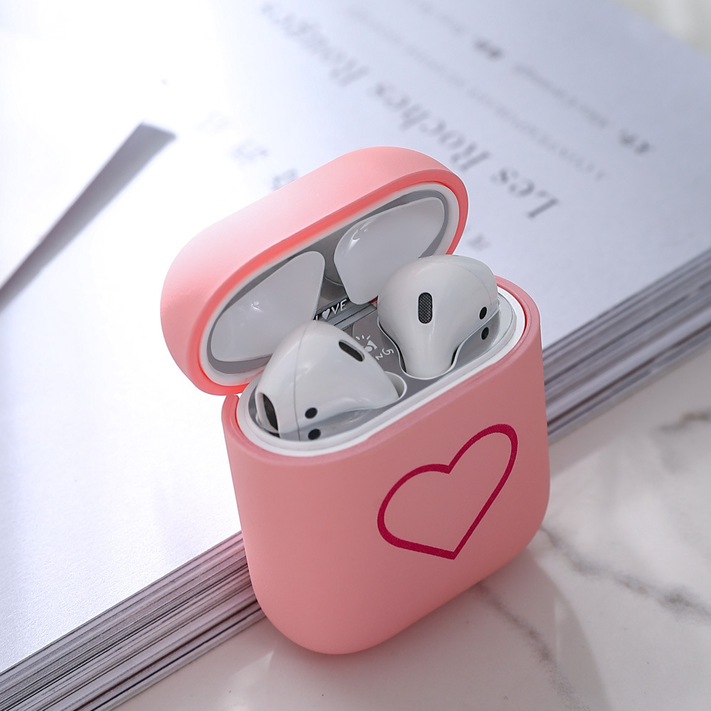 Tidal case suitable for AirPods wireless Bluetooth protective case Apple second-generation universal PC charging case headphone case with love Tidal case suitable for AirPods wireless Bluetooth protective case Apple second-generation universal PC charging case headphone case with love