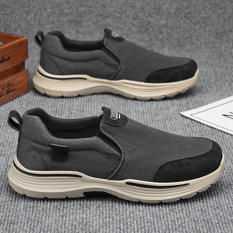 Hombres 2026 zapatos de lona de verano, zapatos de tela transpirables y resistentes al desgaste, suela gruesa y cómoda, moda, zapatos casuales para hombres.