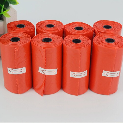 Pet cleaning and walking dog poop bag, poop scooping poop bag, pet printed footprints, rolled conventional dog poop bag