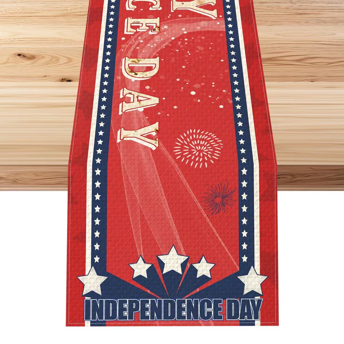 Nuevo día independiente lino impreso mesa bandera de mesa Amazon transfronterizo anti-contaminante aislamiento térmico manto de mesa decoración de mesa al por mayor