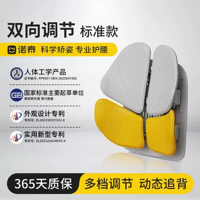 Ergonomic Lumbar Support Cushion for Waist support - up-and-down-adjustment-black-dynamic-chasing-back