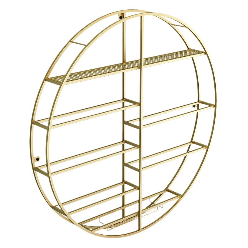 Круглый винный шкаф на стене барной стойки отеля для домашнего обихода