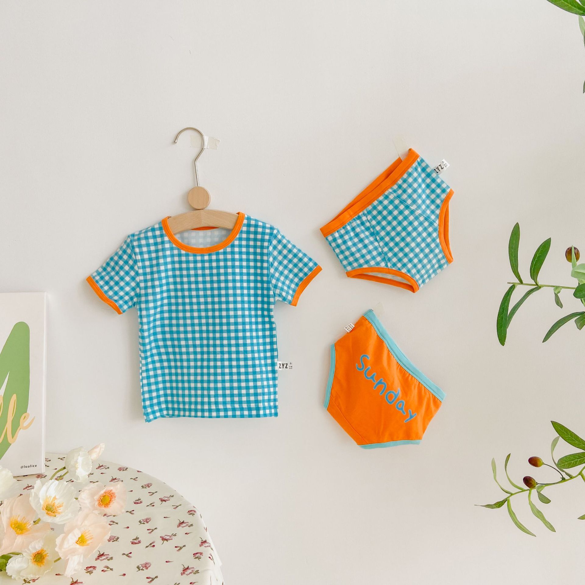 남성 사파이어 블루 오렌지