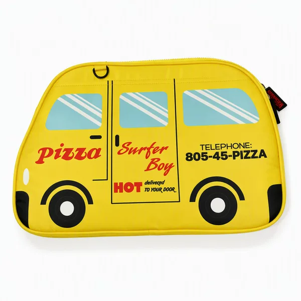 Custom-made inner lining for uniquely shaped vehicles; waterproof, zippered laptop bag; cartoon-printed IP computer bag
