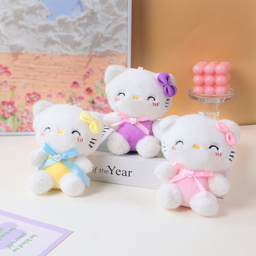 Small Red Book Style Hello Kitty Plush Keychain Ornament Cute Stuffed Animal Doll Gift