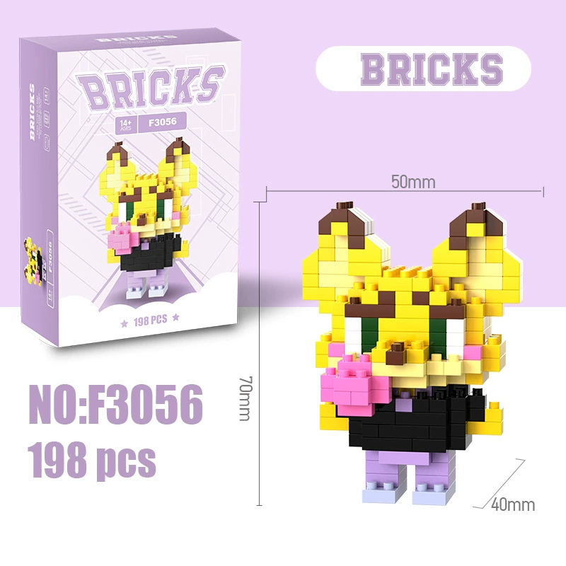 Конструктор bricks (Lego) минифигурки, мелкие микрокубики, подарок на день рождения, разнообразные стили