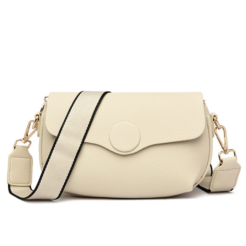 2024 new crossbody simple versatile cowhide women's spring and summer large capacity soft leather flip shoulder bag_voghion.com