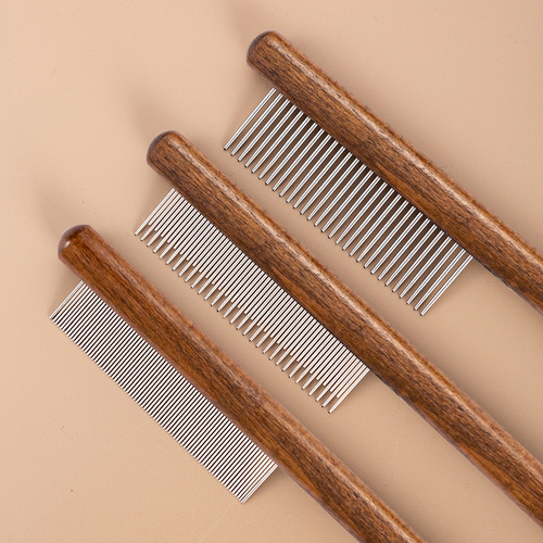 Pet comb, cat comb, dog comb, wooden comb, hair removal and knot opening, grooming comb, dog flea comb, pet supplies wholesale