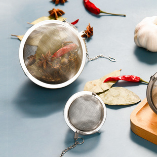 304 Stainless Steel Tea Strainer Tea Bag Seasoning Ball Kitchen Tea Ball Filter Mesh Star Anise Pepper Flower Tea Seasoning Bag
