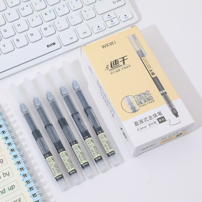 直液式速乾ボールペン中性ペン黒サインペン学生試験文房具針管ペン炭素ペン0.5|undefined