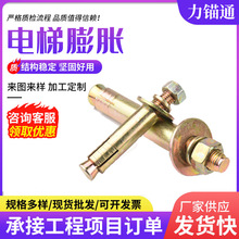 镀彩锌电梯膨胀4.8级电梯拉爆膨胀螺丝重型膨胀金属拉爆电梯壁虎