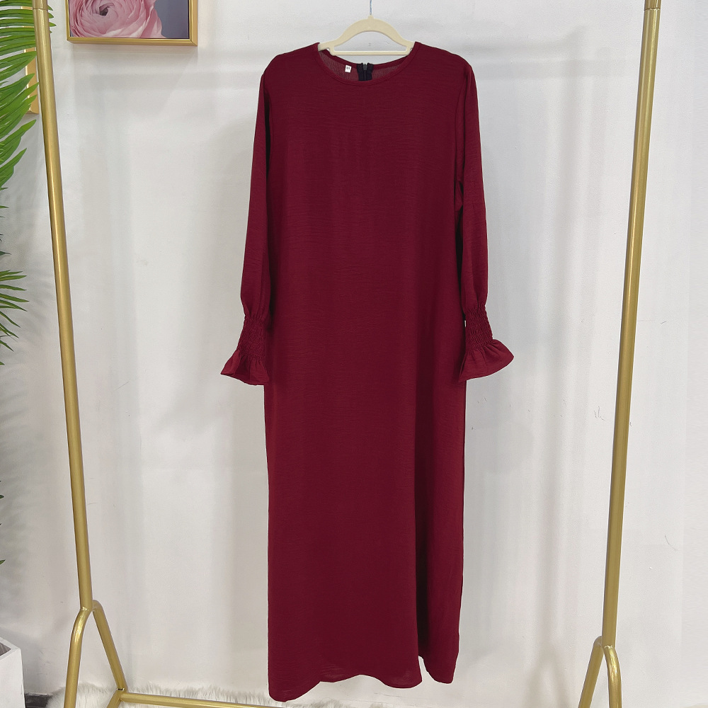 Vestido Loriya 2023 de color sólido para mujer talla grande LR591