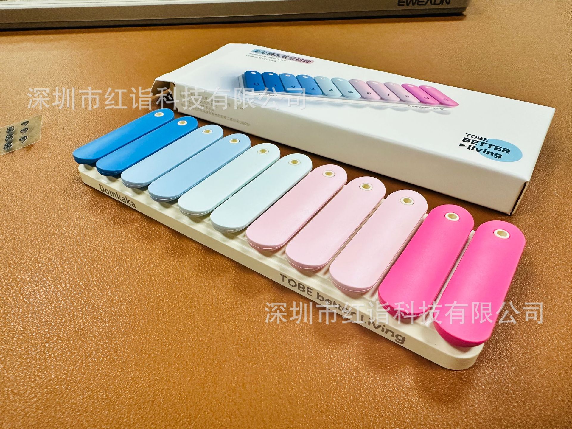 2026 New Creative Parking Sign, Trendy Mobile Phone Number Holder for Cars, Temporary License Plate for Women and Men, Macaron-Style Number Holder