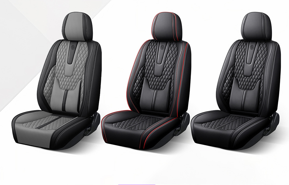 Cross-Border Export Full Leather 3D Car Seat Cushion All-Inclusive Four-Season Universal Solid Waist Perforated Car Seat Cover Car Seat Cushion