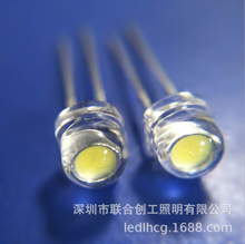 f5草帽白光超大杯满杯 5mm草帽白灯灯珠0.5W草帽红光蓝光绿光黄光