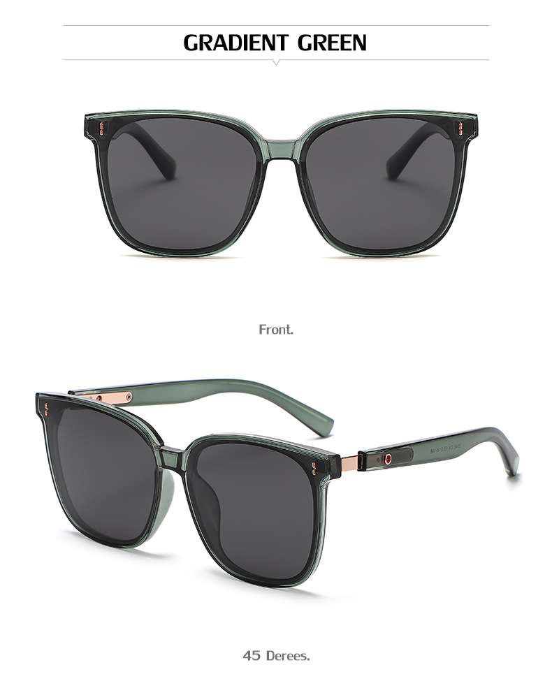 Fashion Big Frame Geometric Simple Same Solid Color Men's Sunglasses display picture 4