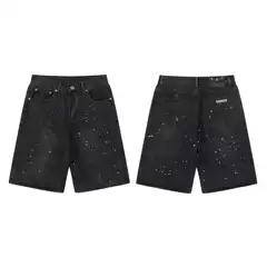 2026 Spring/Summer New Cross-Border Ch Chrome Cross Embroidery Vintage European and American Style Loose Denim Shorts Trend