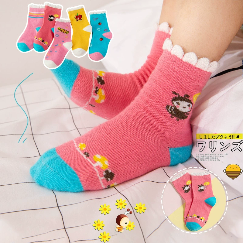 Детские носки на все времена года, детские носки, длинные носки для мальчиков и девочек, весенние и осенние толстые носки до середины икры, детские хлопковые носки среднего и большого размера.