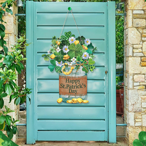 St. Patrick's Day Decoration Door Sign Hanging Irish Festival Outdoor Porch Layout Hanging Sign Wholesale Customization
