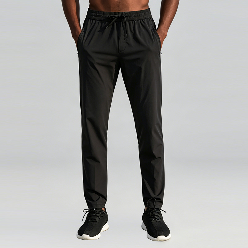 Sports Trousers, Lightweight Casual Pants for Men, Slightly Elastic, Breathable, Quick-Drying, Running, Fitness, Slim Straight-Leg Men's Sports Pants