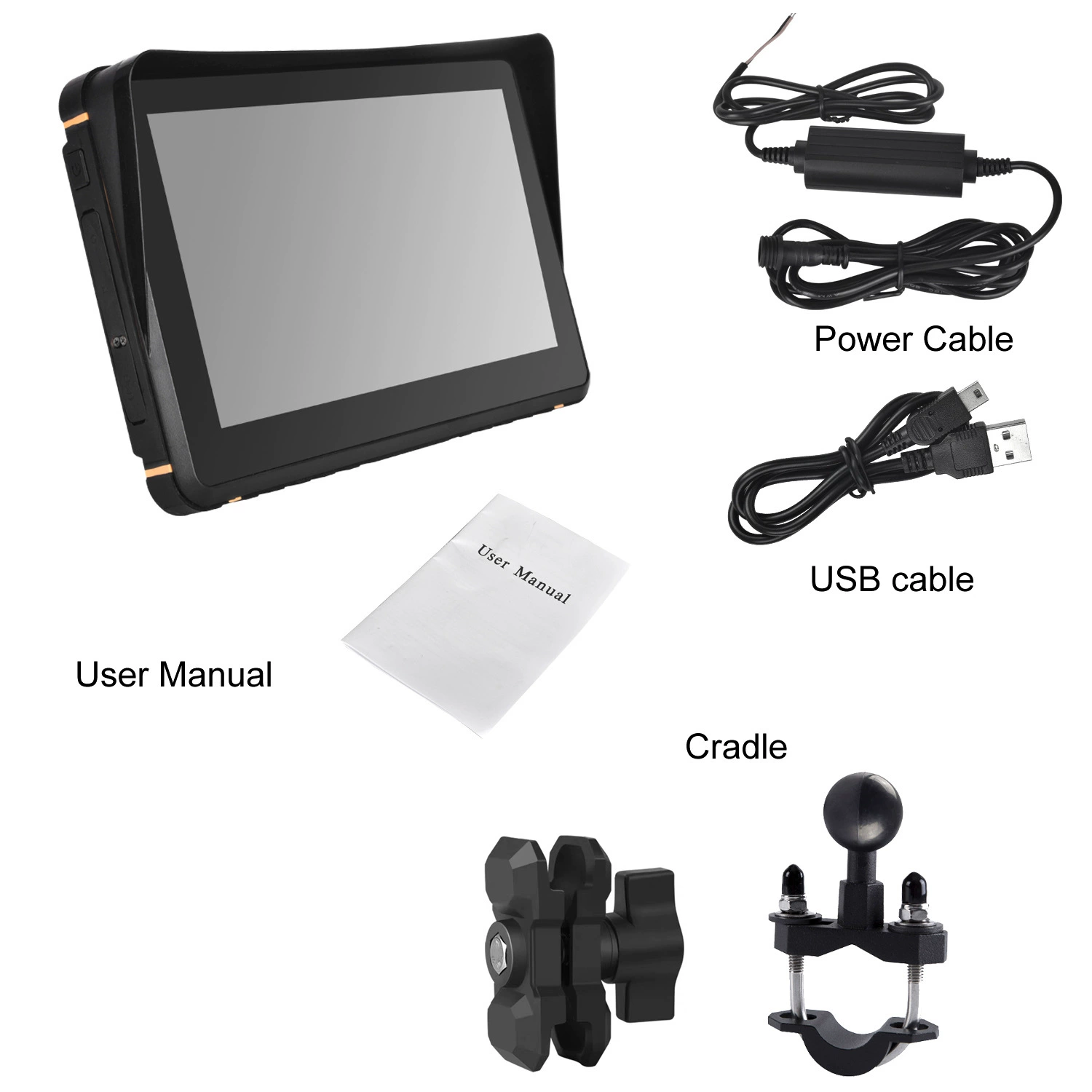 Android, wireless travel waterproof mobile phone for navigator, 7 inch, bluetooth