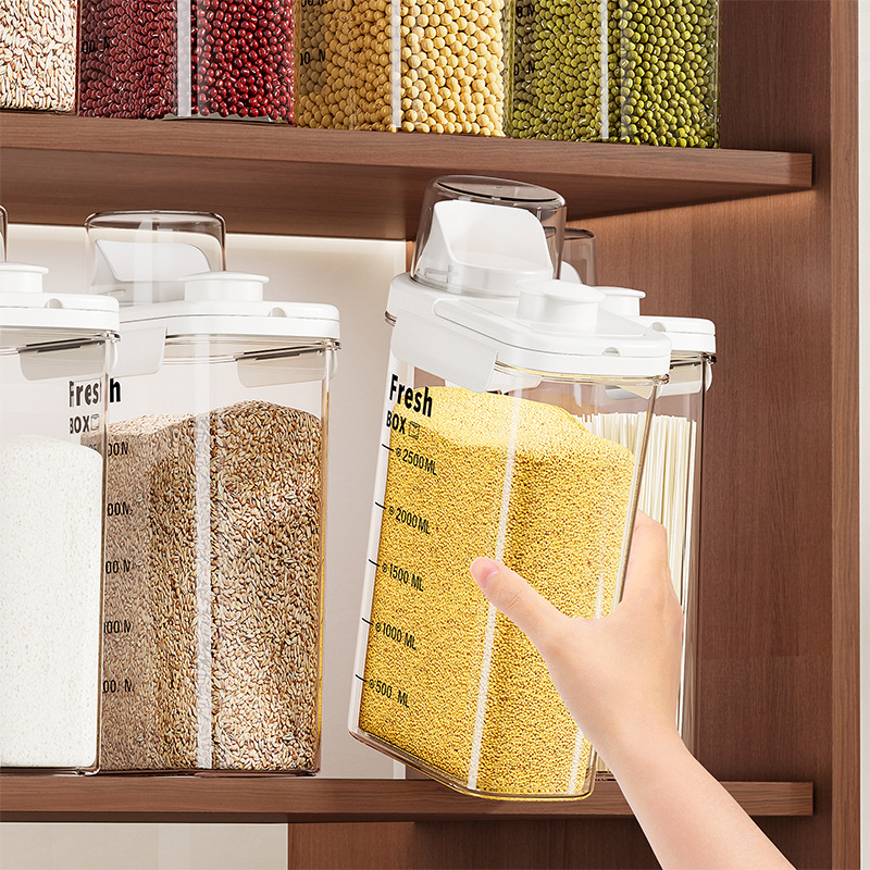 Grain Storage Container Japanese-Style Rice Bucket Household Insect-Proof Moisture-Proof Sealed Flour Storage Container Rice Bucket Grain Storage Box