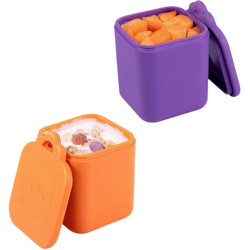 Caja de salsa de tomate Mini Ensalada caja con tapa merienda contenedor de condimentos Venta caliente transfronteriza taza de salsa de inmersión de silicona