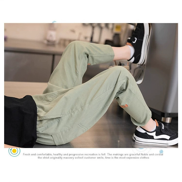 Брюки Casual (Seconds) 97% хлопок, летние лёгкие комфортные, зелёный, посадка для 170 см