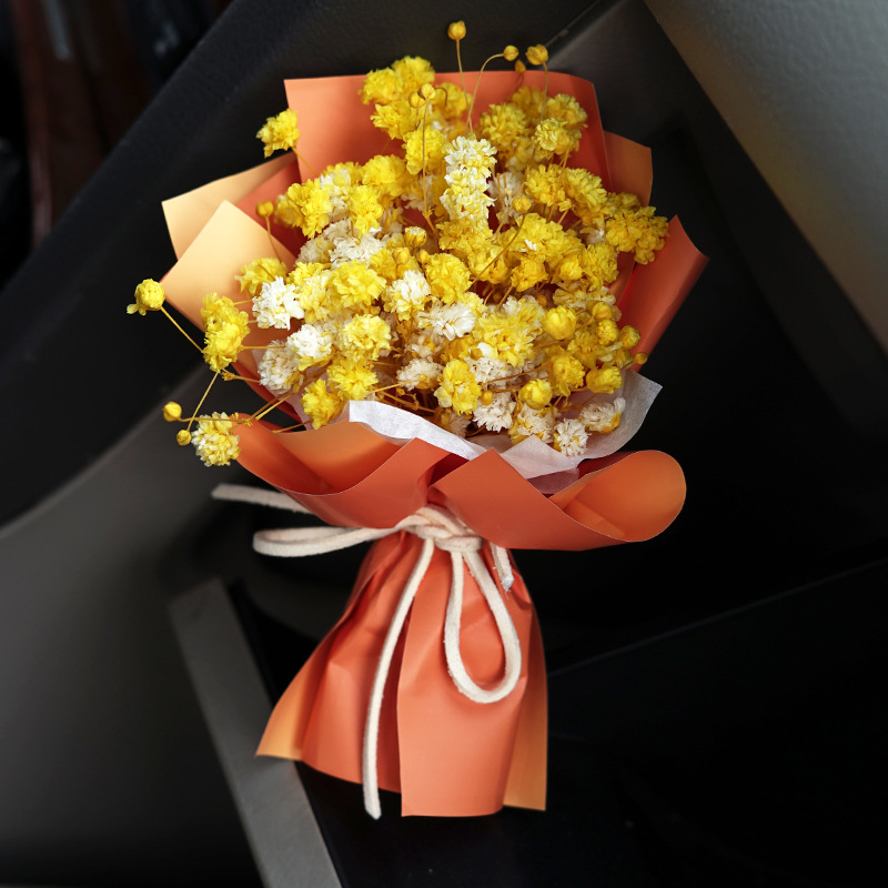 Mini ramo de flores eternas con diseño de cielo estrellado para coche, regalo de San Valentín para novia, regalo creativo de alta gama, recuerdo.