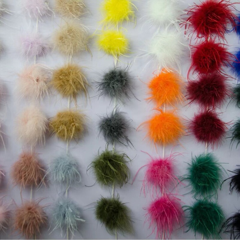 Ostrich Large Feather Corsage Brooch Dress Headwear Clothing DIY Accessories Multi-Color Handmade Jewelry