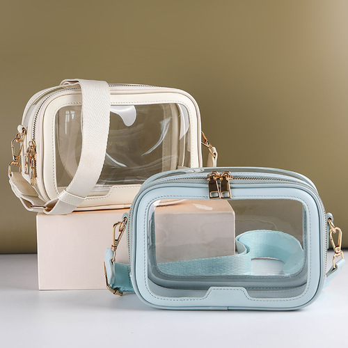 Women's bags, women's bags, 2025 new transparent cross-border shoulder bags, fashionable cosmetic bags, women's cross-border shoulder bags