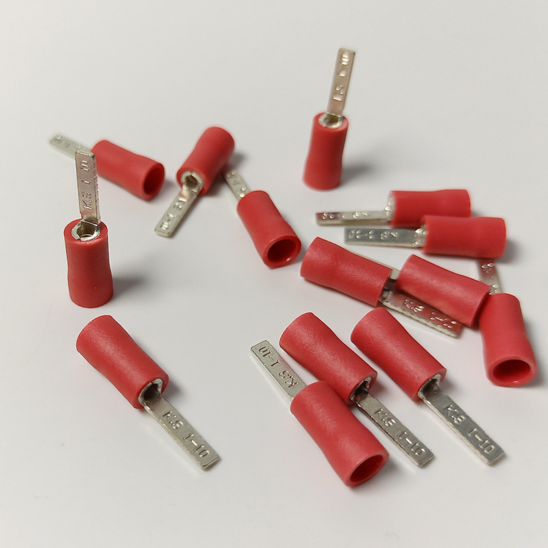 供应DBV接线端子 批发绝缘紫铜冷压片形端子接压线插片型裸端头