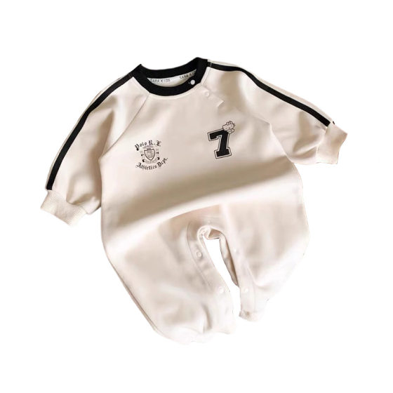 Baby jumpsuit 7-character long-sleeved baby climbing suit spring and autumn full moon baby climbing suit newborn jumpsuit