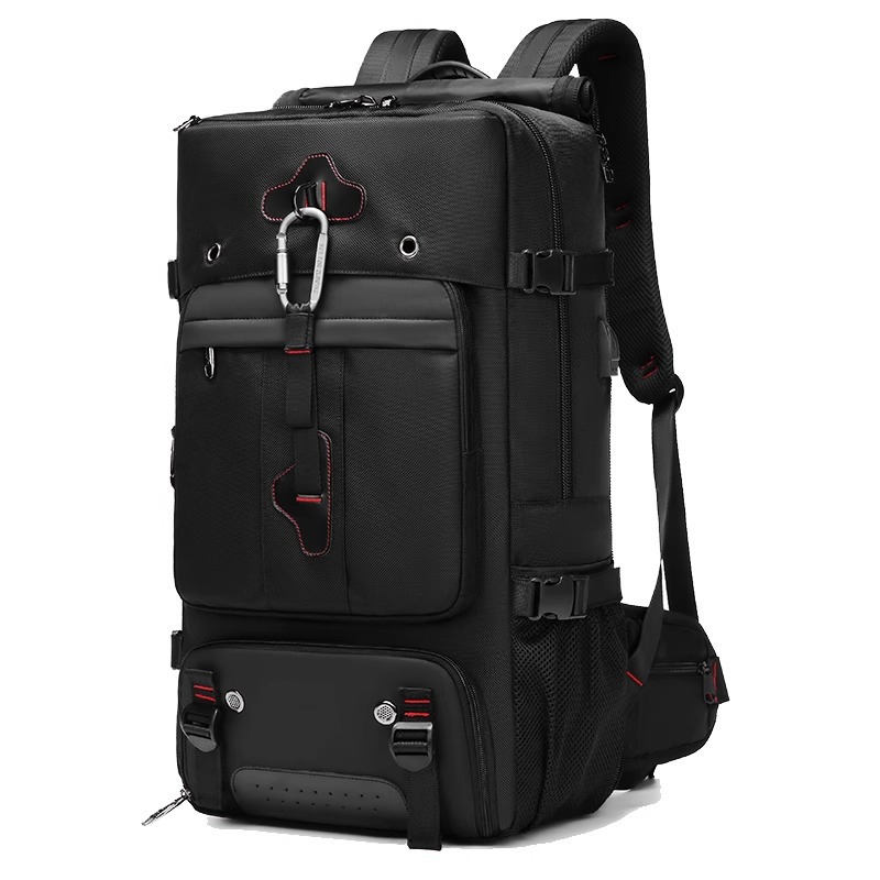 Bolsa de viaje de gran capacidad para viajes y ocio para hombres, mochila, bolsa de montañismo impermeable al aire libre, separación de seco y húmedo transfronterizo