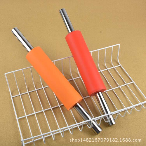Big Eyes Stainless Steel Flour Stick Rolling Pin Flour Stick Pressed Rolling Pin Home Baking Kitchen Tools