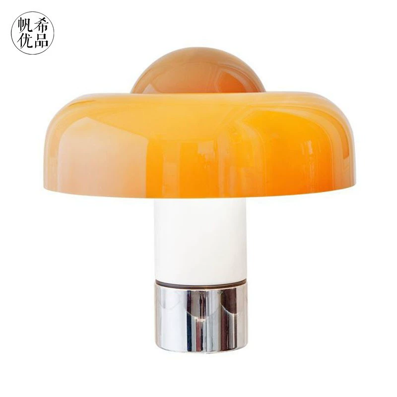 Glass table lamp — Scandinavian modern bedside lamp, warm light, button switch, multiple sizes