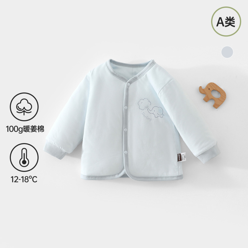 100g warm ginger cotton padded baby jacket, Class A autumn/winter open-front cardigan, Korean-style children's thickened outerwear 100g warm ginger cotton padded baby jacket, Class A autumn/winter open-front cardigan, Korean-style children's thickened outerwear