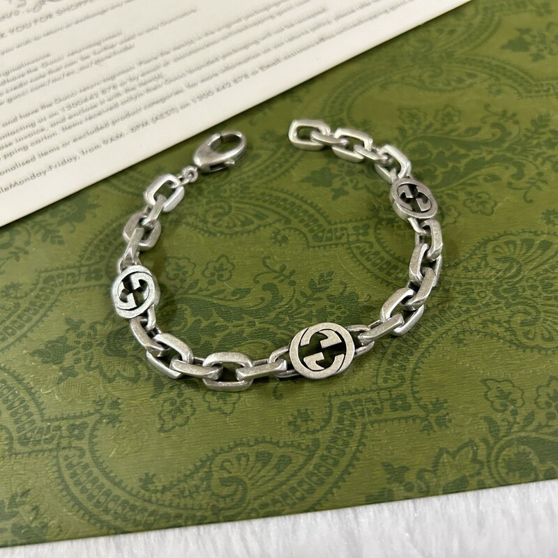 Factory Direct Sale 925 Sterling Silver Bracelet Gujia 3g Bracelet Unisex Trendy Fashion Vintage Distressed Bracelet Factory Direct Sale 925 Sterling Silver Bracelet Gujia 3g Bracelet Unisex Trendy Fashion Vintage Distressed Bracelet