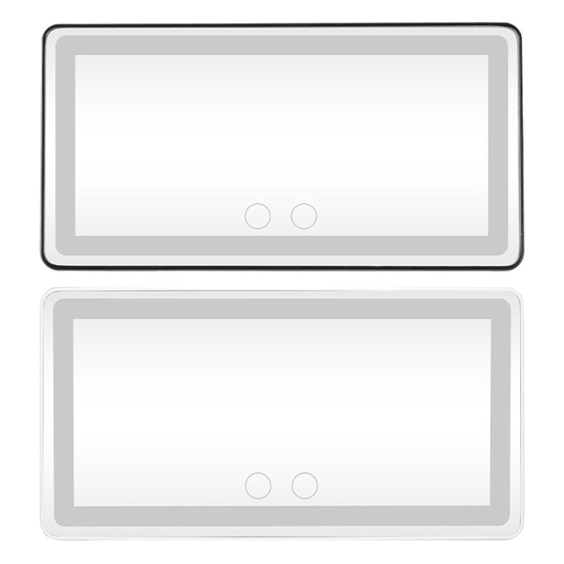 Un lote de espejo de maquillaje de coche led con luz recargable ins luz de relleno visera de coche espejo de belleza luminoso