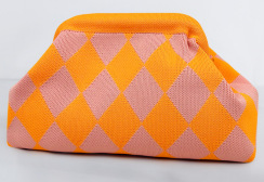 024-12 체크무늬 오렌지 벨트 체인