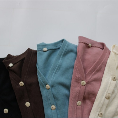 Forest Map Children's Crewneck Knit Spring and Autumn Outerwear Korean Style Loose Long-Sleeve Solid Color Versatile for Young Children