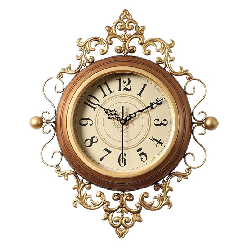 Salón americano reloj creativo estilo europeo Reloj de pared Retro Reloj de pared arte decorativo Reloj de pared hogar mudo reloj de moda