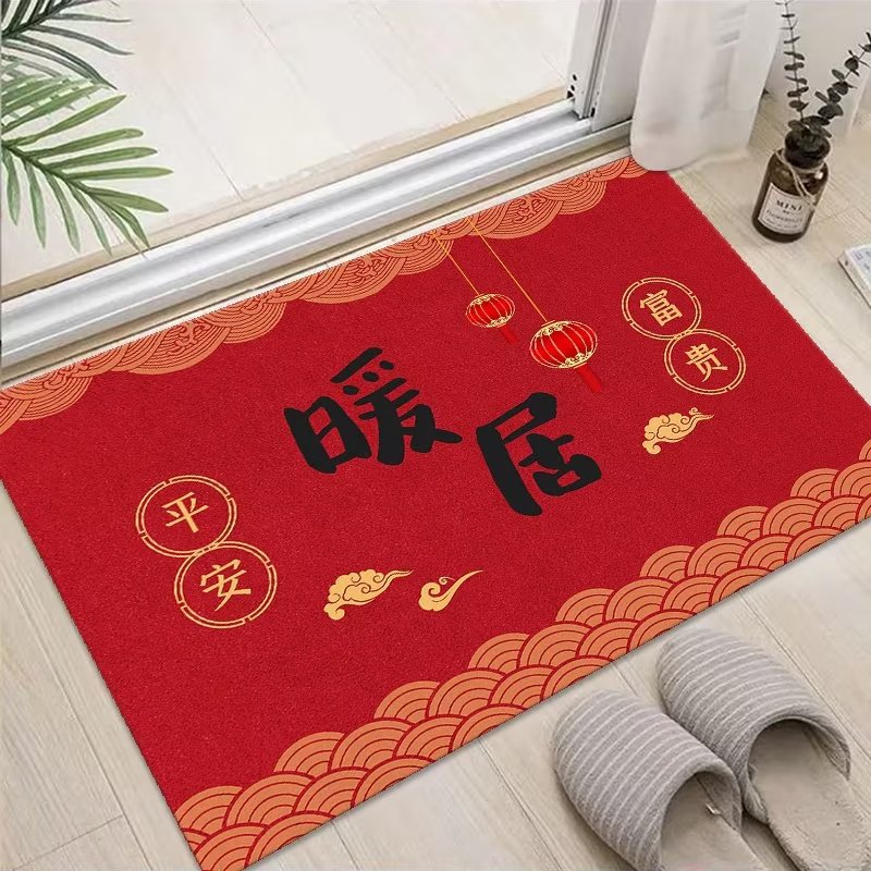 中欧式入户门地垫家用乔迁喜庆进门地毯出入平安玄关蹭土门口脚垫-阿里巴巴
